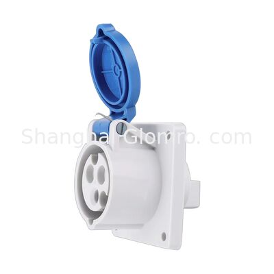 Flush Mounted Socket Box IP44 Waterproof Industrial Concealed Straight Socket 16A 200-250V 32A 380-415V