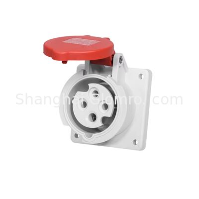 Flush Mounted Socket Box IP44 Waterproof Industrial Concealed Straight Socket 16A 200-250V 32A 380-415V