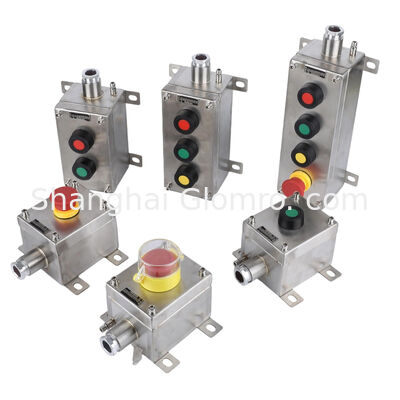 Waterproof Stainless Steel Explosion-proof Start-stop Switch Button Box IP65 Emergency Stop Control Switch Multi-Button 10A 220V