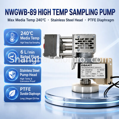 BAXIT NWGWB-89 High Temperature Diaphragm Sampling Pump Oil-free Vacuum Pump for CEMS Flue Gas VOC Monitoring